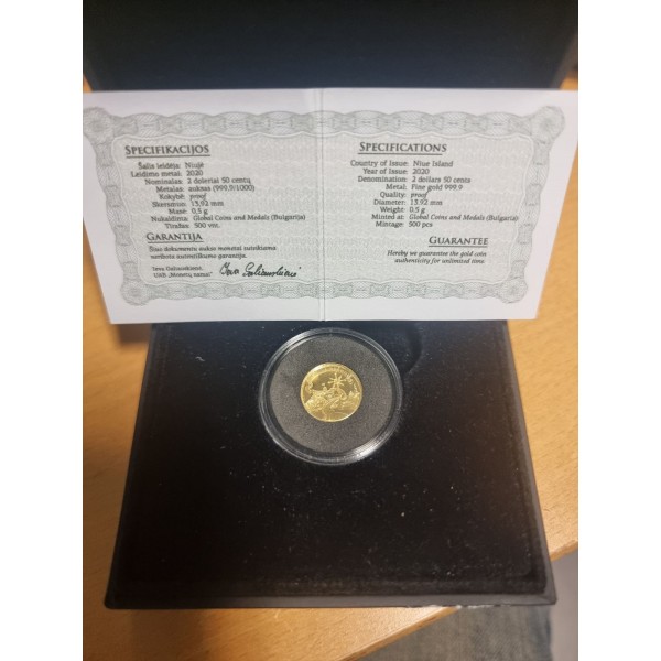 Proginė gryno aukso moneta „Lietuva brangi“